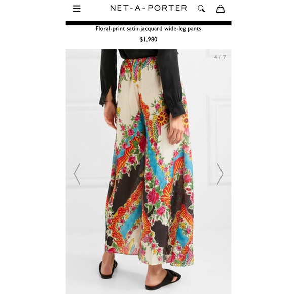 Authentic Gucci 2018 Resort palazzo pants size M/L - Picture 2 of 7